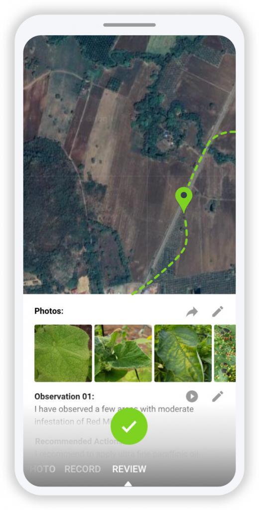 Agrio is a field scouting app that helps you record observations during a field inspection